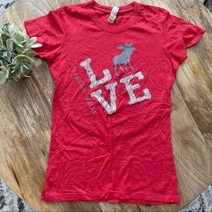 4/$25 Bangor Maine Moose Love shirt